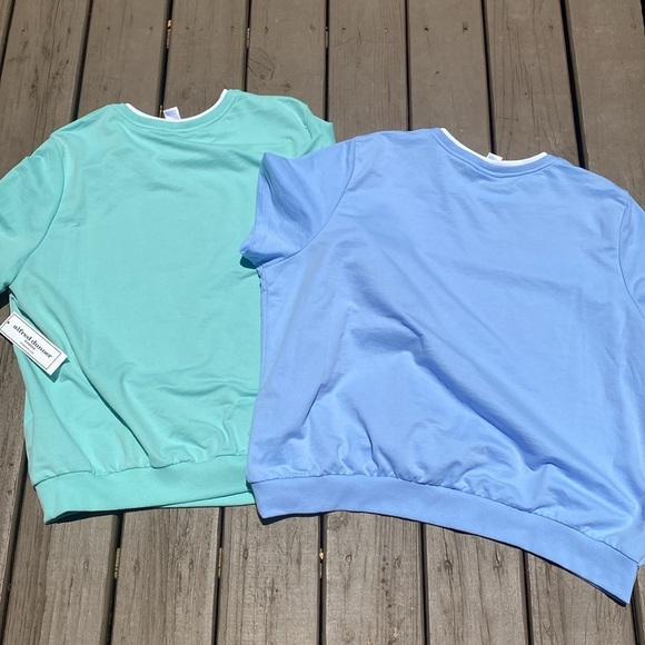 2 Alfred Dunner Embroidered Short Sleeve Knit Tops 3X Cottagecore - Picture 12 of 13